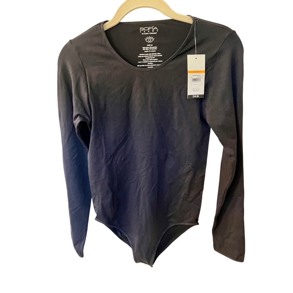 Sofia Vergara Black Bodysuit Long Sleeve New with Tags
